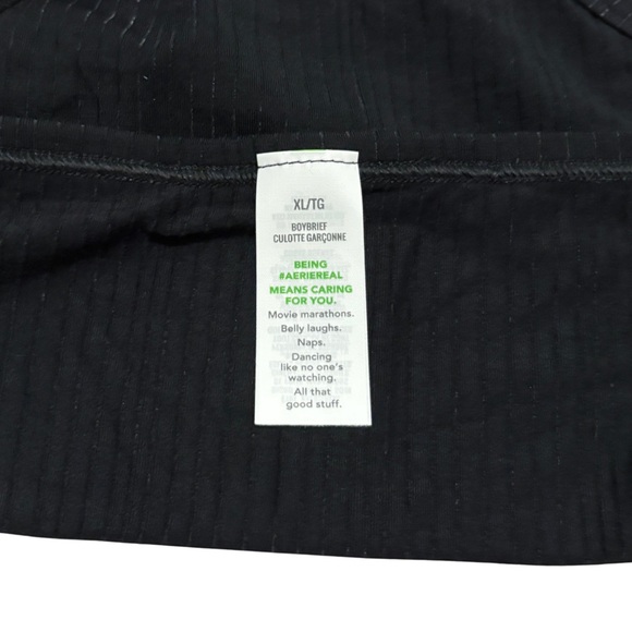 NWT Aerie Boybrief Culotte Black Panties Size XL - Picture 3 of 5